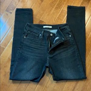 721 High rise skinny jeans soft black